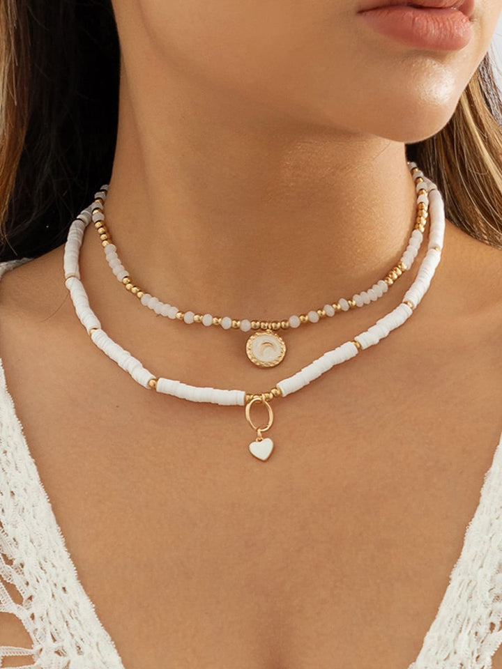 Boho Heart Crystal Necklace Jasmine's Boutique Australia
