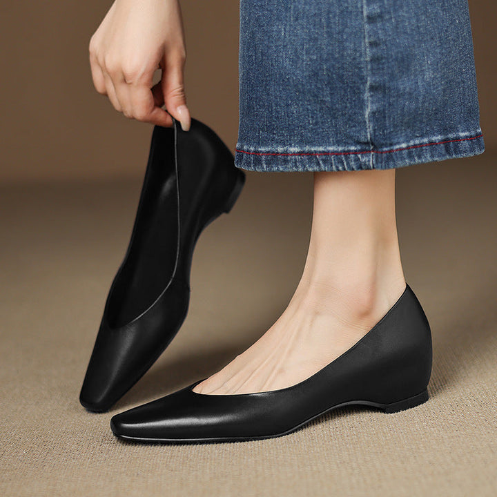 Oren Genuine Leather Flats  Liora Lane Boutique  Black / 9.5 119.99