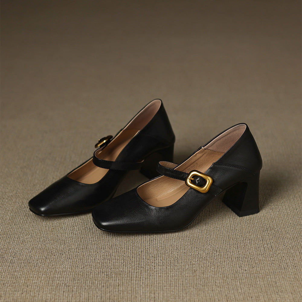 Kelis Genuine Leather Heels  Liora Lane Boutique