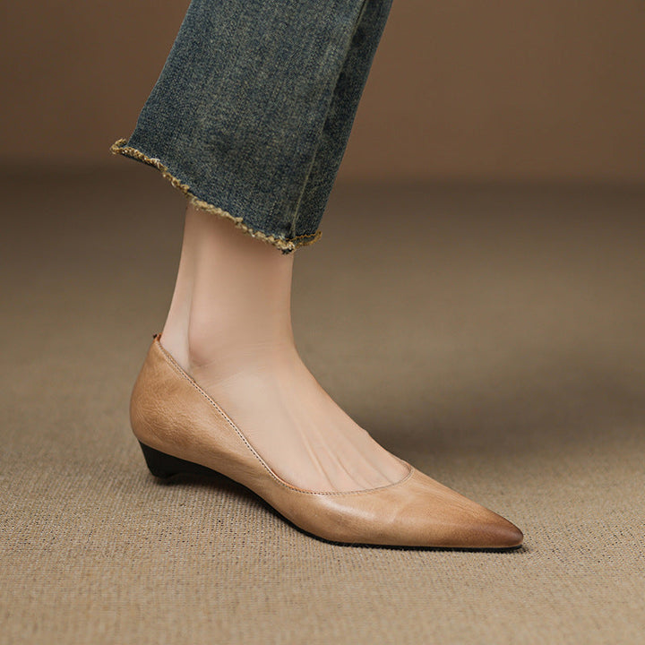 Irella Genuine Leather Flats  Liora Lane Boutique