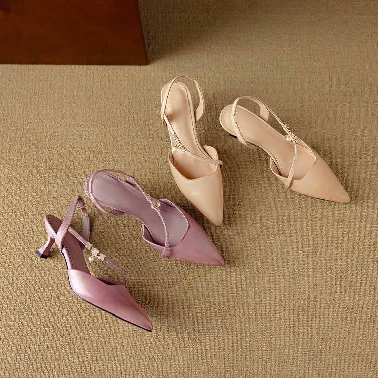 Dahlia Genuine Leather Heels  Liora Lane Boutique