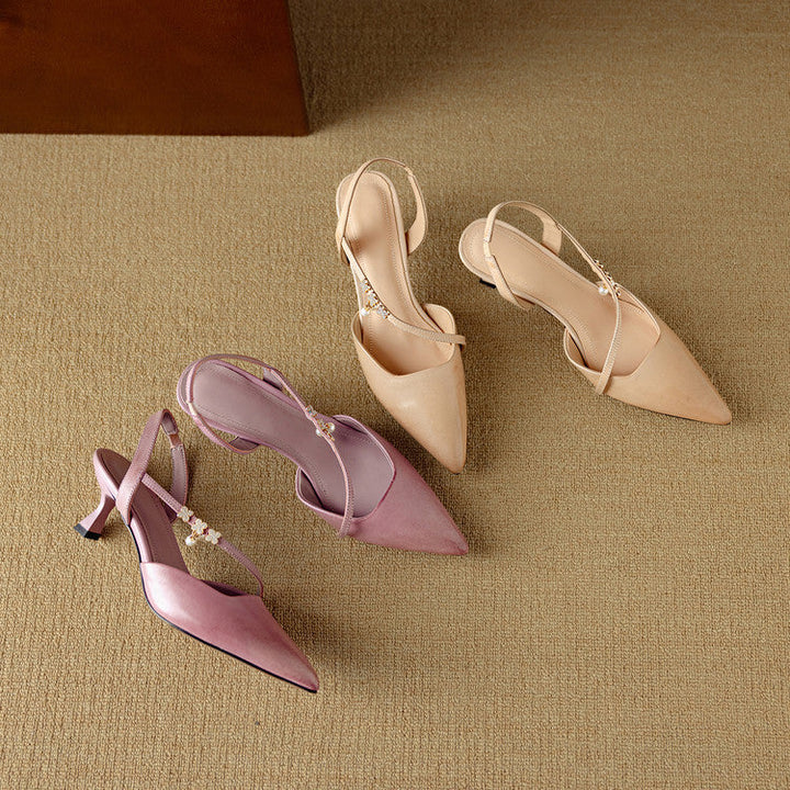 Dahlia Genuine Leather Heels  Liora Lane Boutique