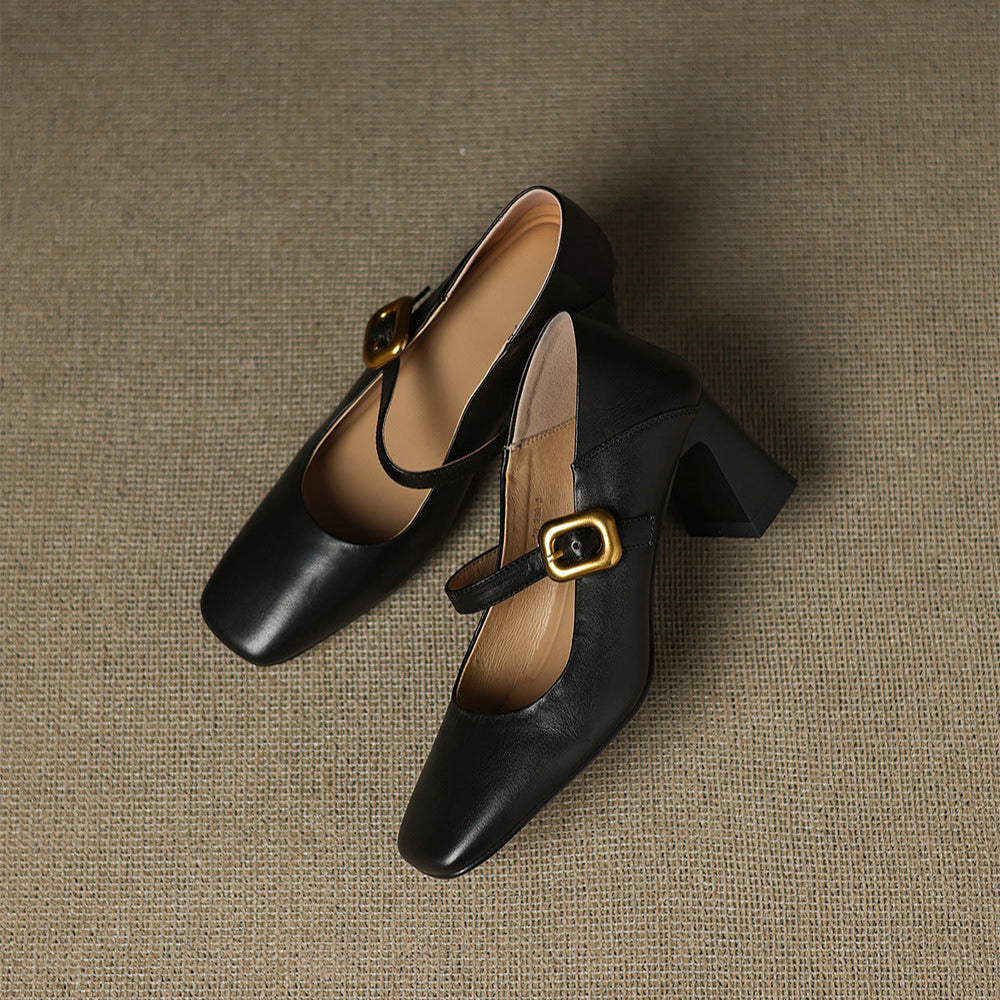 Kelis Genuine Leather Heels  Liora Lane Boutique