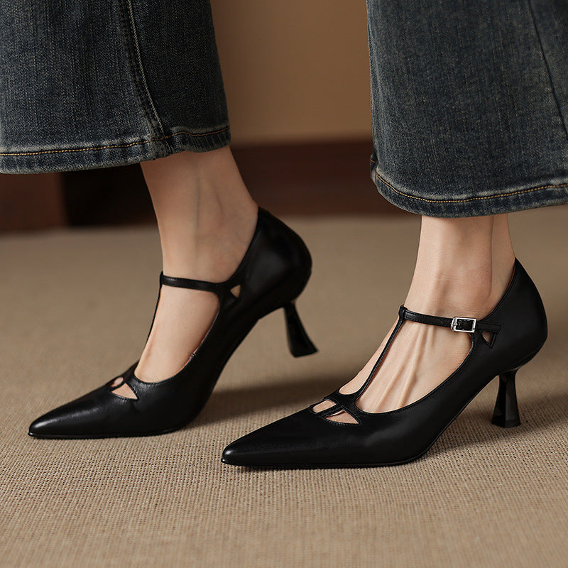 Marve Genuine Leather Pumps  Liora Lane Boutique