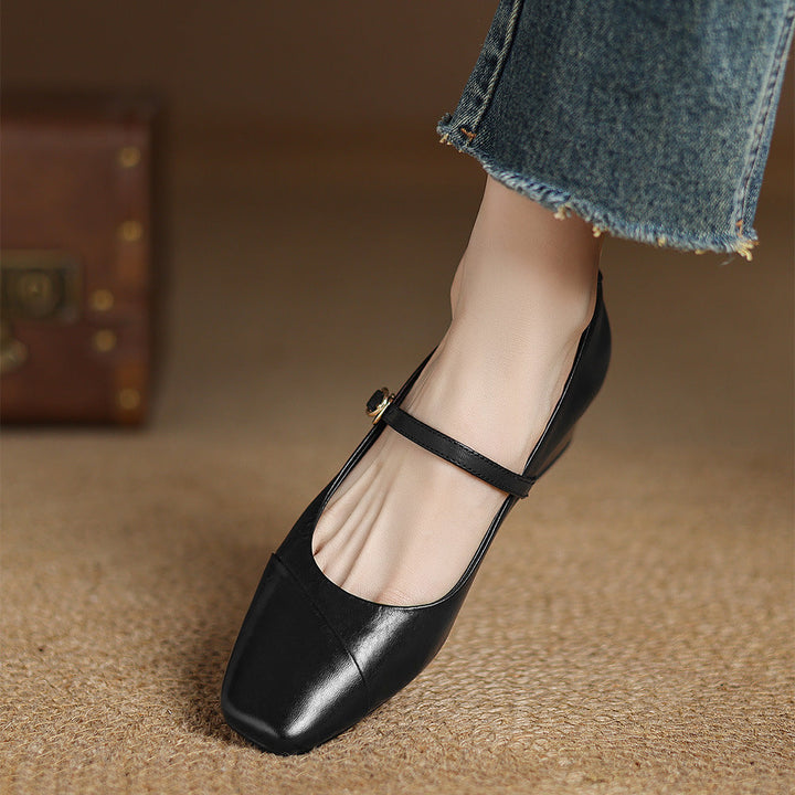 Clarette Genuine Leather Heels  Liora Lane Boutique