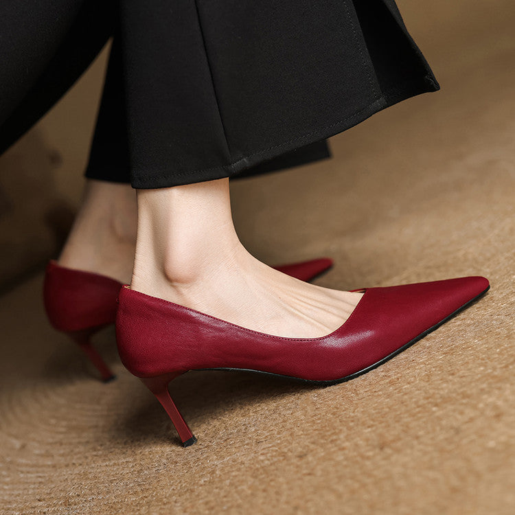 Nuva Genuine Leather Heels  Liora Lane Boutique