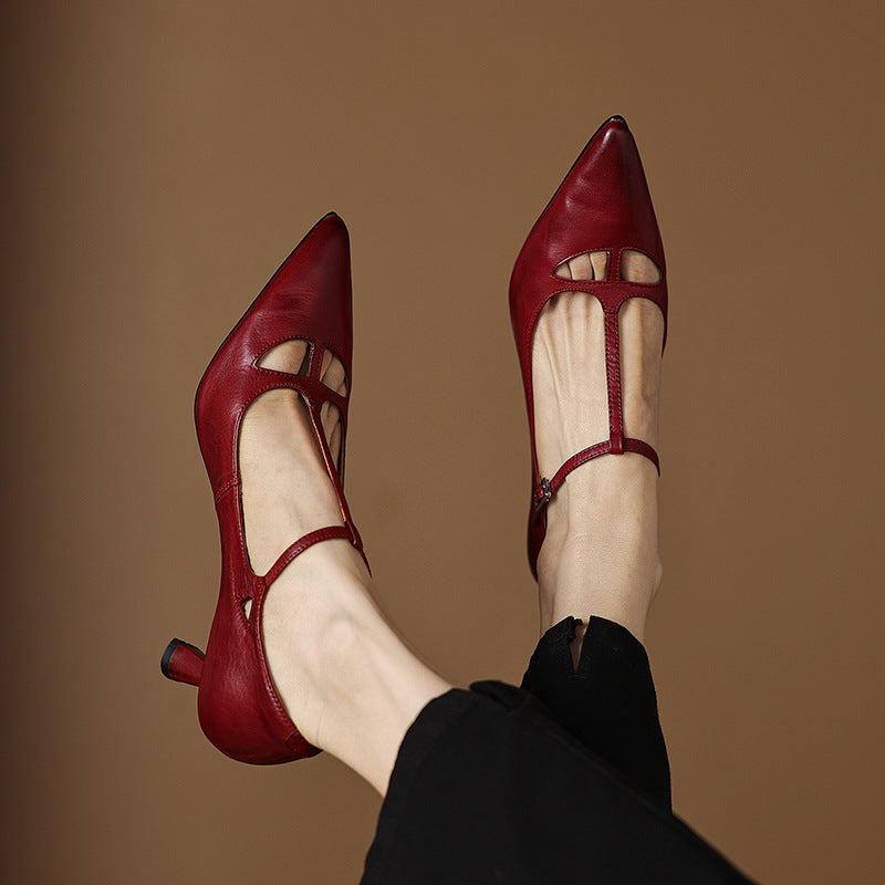 Marve Genuine Leather Pumps  Liora Lane Boutique