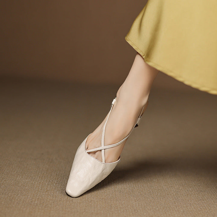 Velta Genuine Leather Heels  Liora Lane Boutique