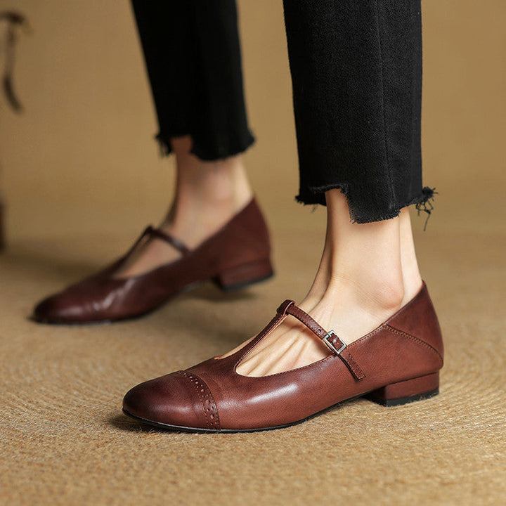 Graneth Genuine Leather Flats  Liora Lane Boutique