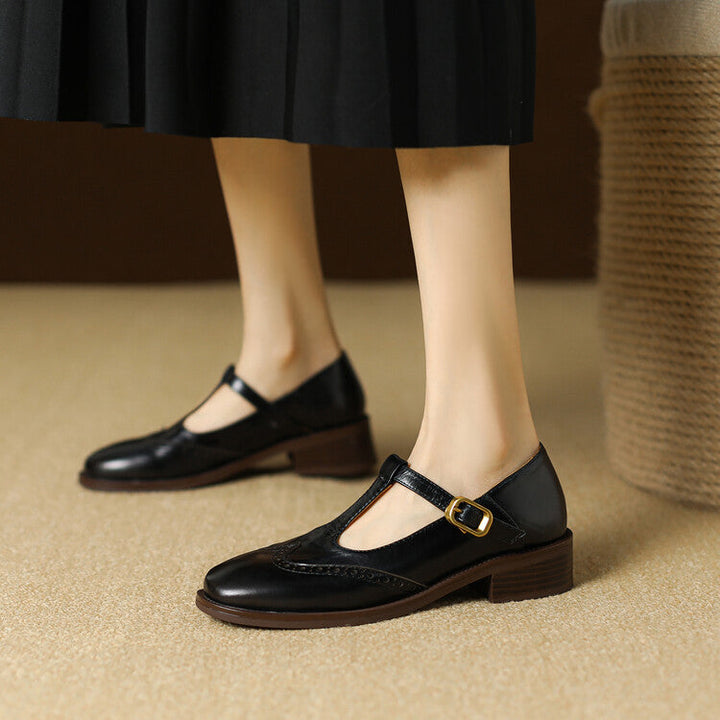 Myra Genuine Leather Shoes  Liora Lane Boutique  Black / 9.5 119.99