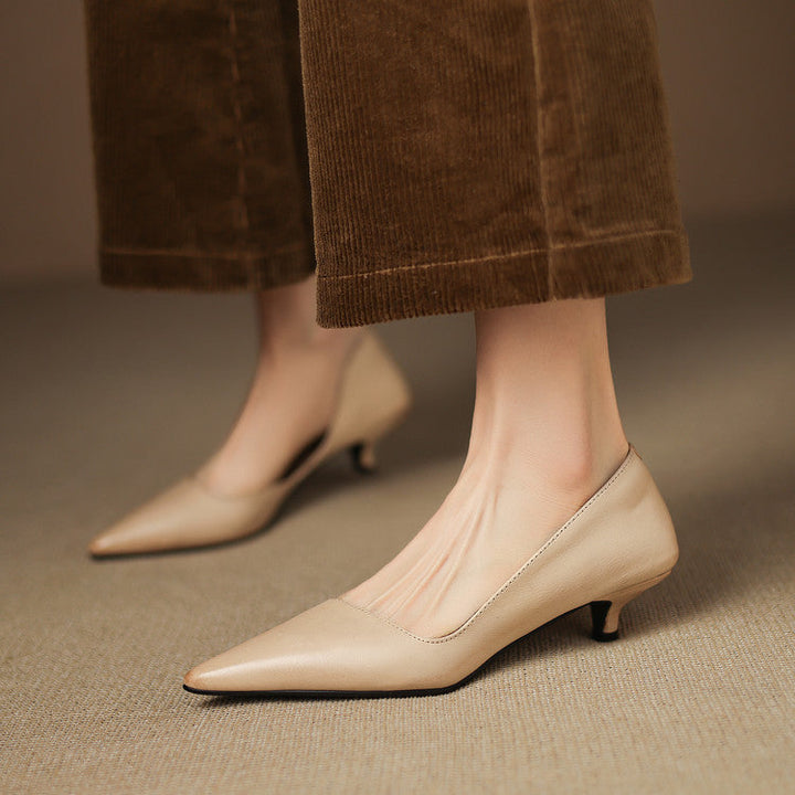 Vienna Genuine Leather Heels  Liora Lane Boutique