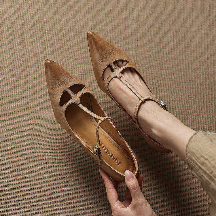 Marve Genuine Leather Pumps  Liora Lane Boutique