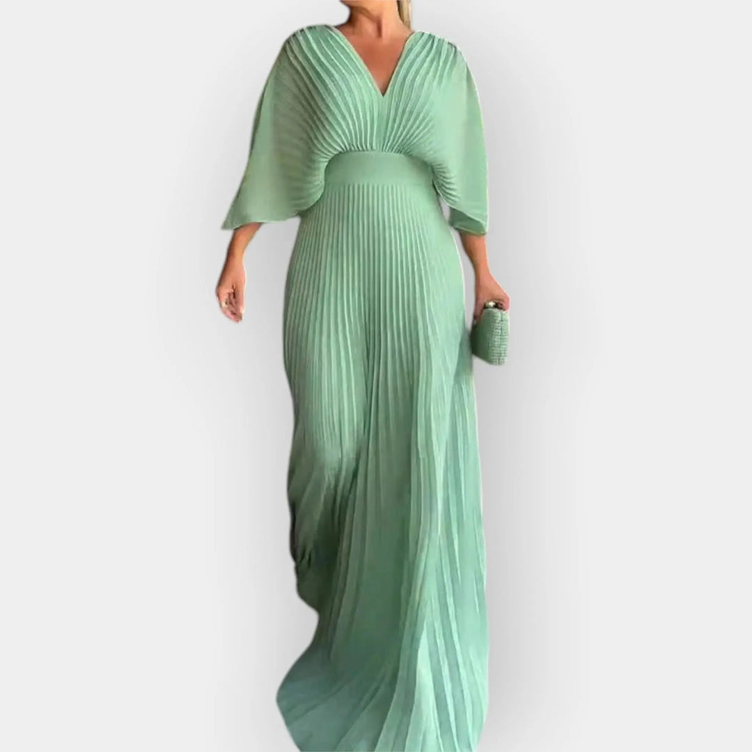 Elegant Pleated Dress with Stylish Line Jasmine's Boutique Australia