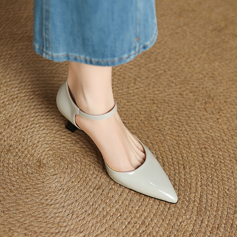 Sorlyn Genuine Leather Heels  Liora Lane Boutique