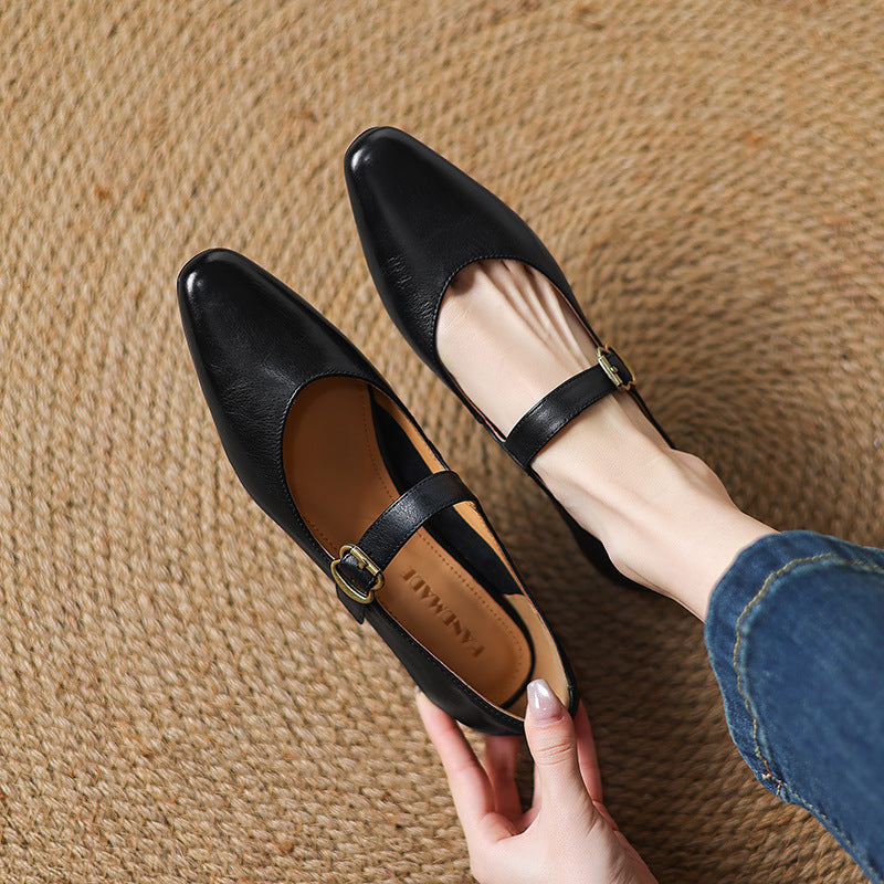 Maira Genuine Leather Heels  Liora Lane Boutique