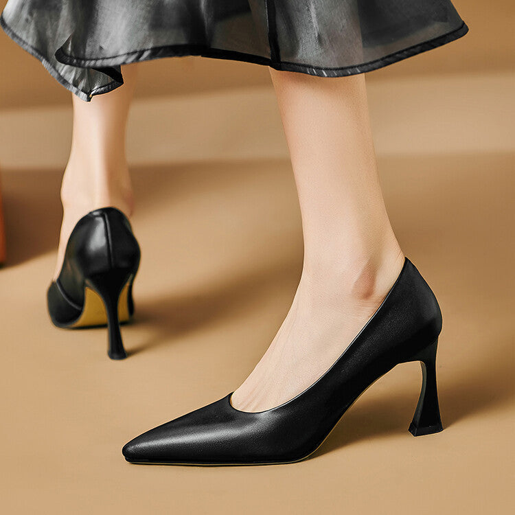 Lior Genuine Leather Heels  Liora Lane Boutique