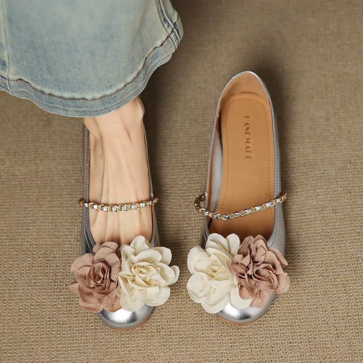 Fleur Genuine Leather Shoes  Liora Lane Boutique  Silver / 9.5 119.99