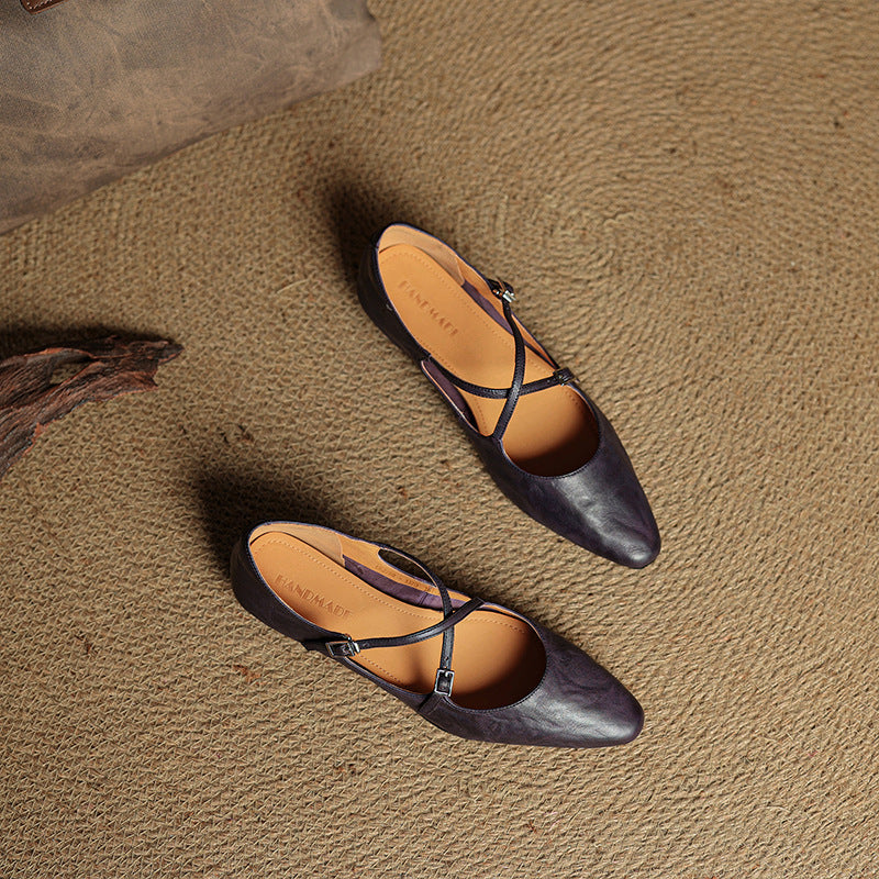 Eclan Genuine Leather Flats  Liora Lane Boutique