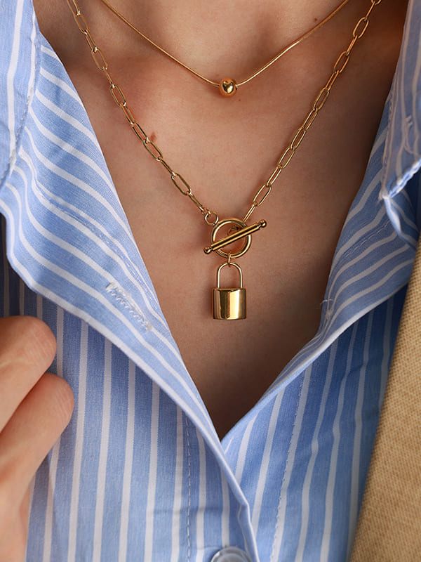 Gold Necklace Fob Jasmine's Boutique Australia