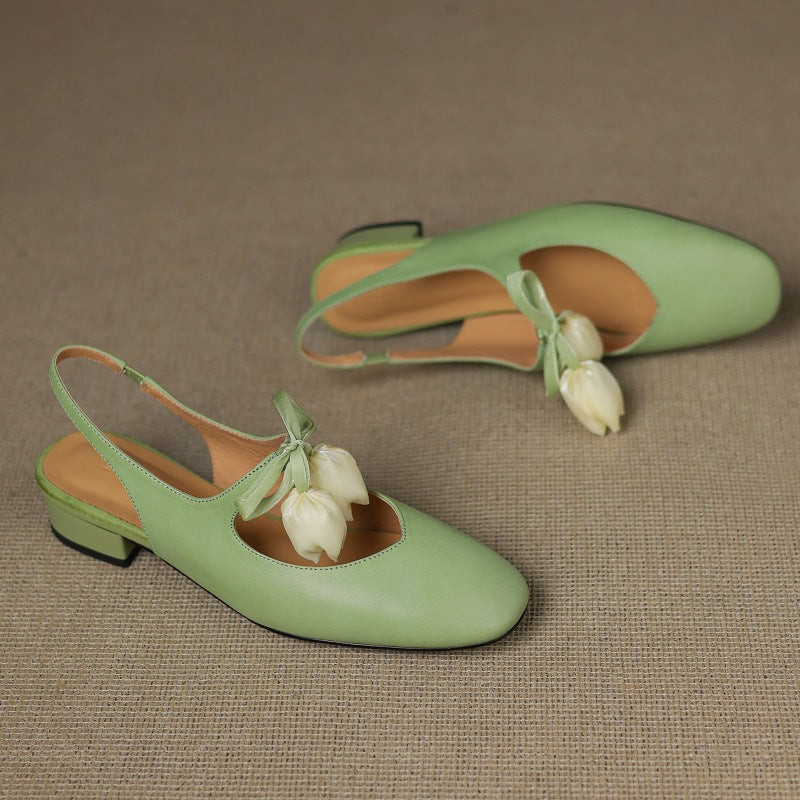 Tulip Genuine Leather Slingbacks  Liora Lane Boutique