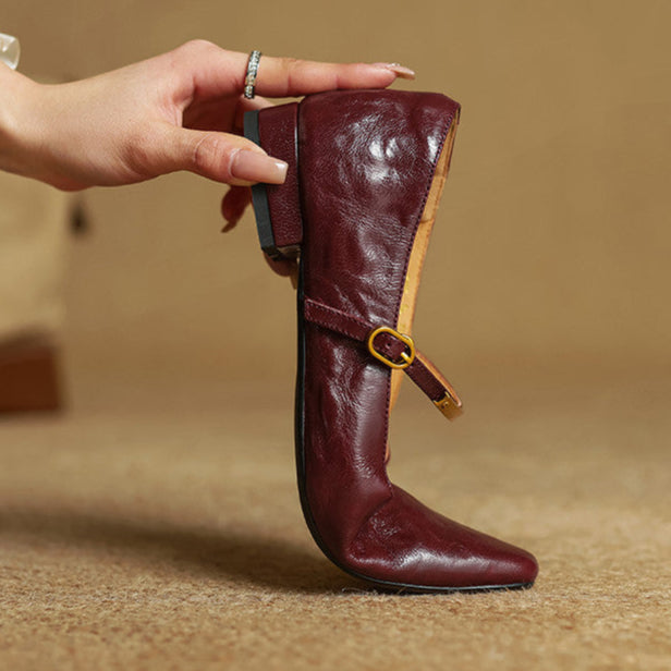 Merlot Genuine Leather Pumps  Liora Lane Boutique