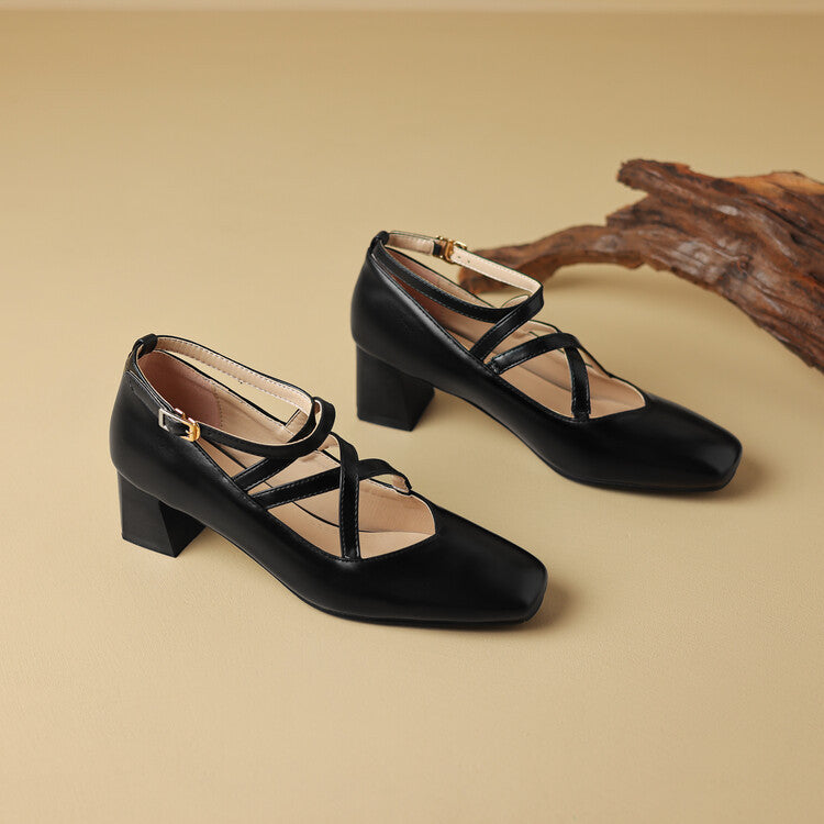 Elva Leather Heels  Liora Lane Boutique