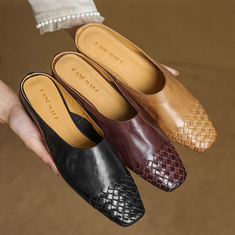 Dalvi Genuine Leather Mules  Liora Lane Boutique