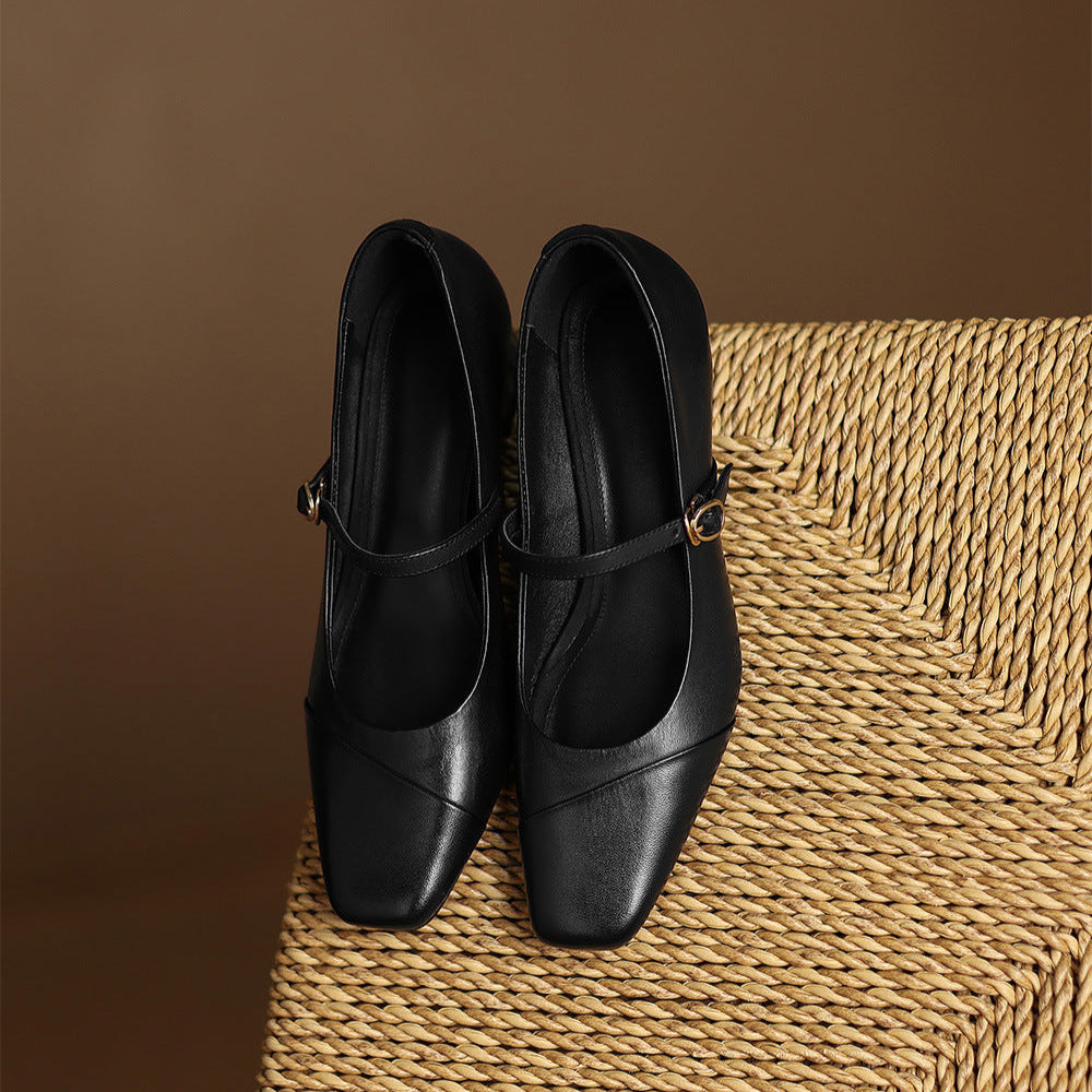 Clarette Genuine Leather Heels  Liora Lane Boutique