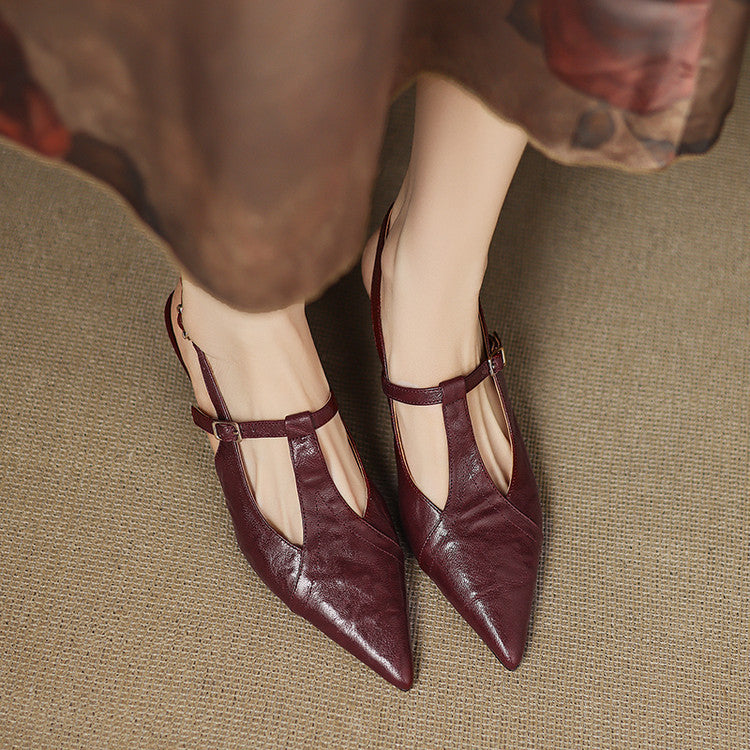 Noir Genuine Leather Heels  Liora Lane Boutique