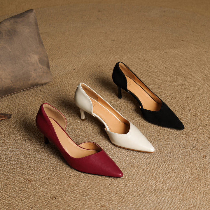 Nuva Genuine Leather Heels  Liora Lane Boutique