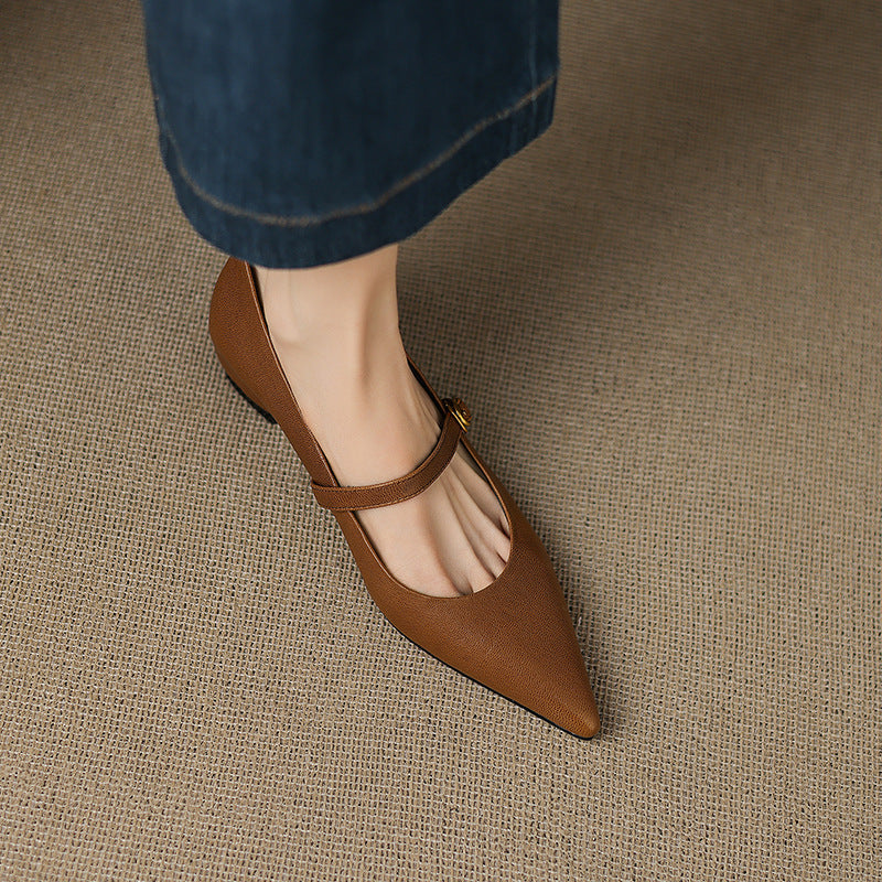 Delia Genuine Leather Heels  Liora Lane Boutique