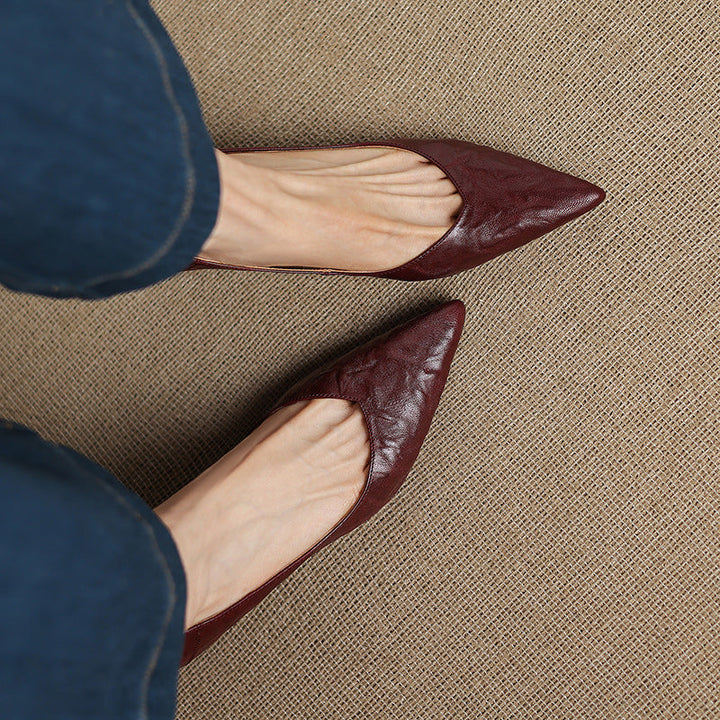 Veler Genuine Leather Heels  Liora Lane Boutique