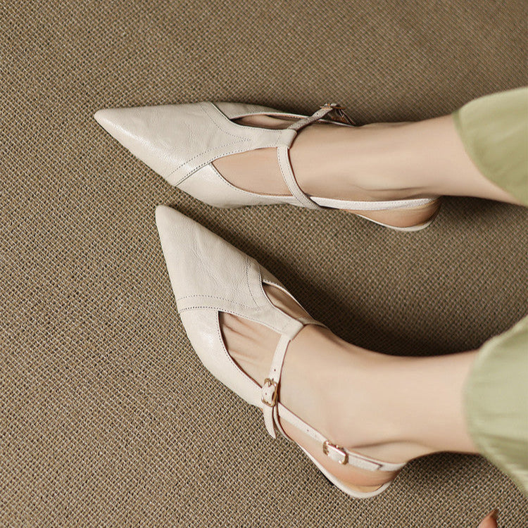 Noir Genuine Leather Heels  Liora Lane Boutique