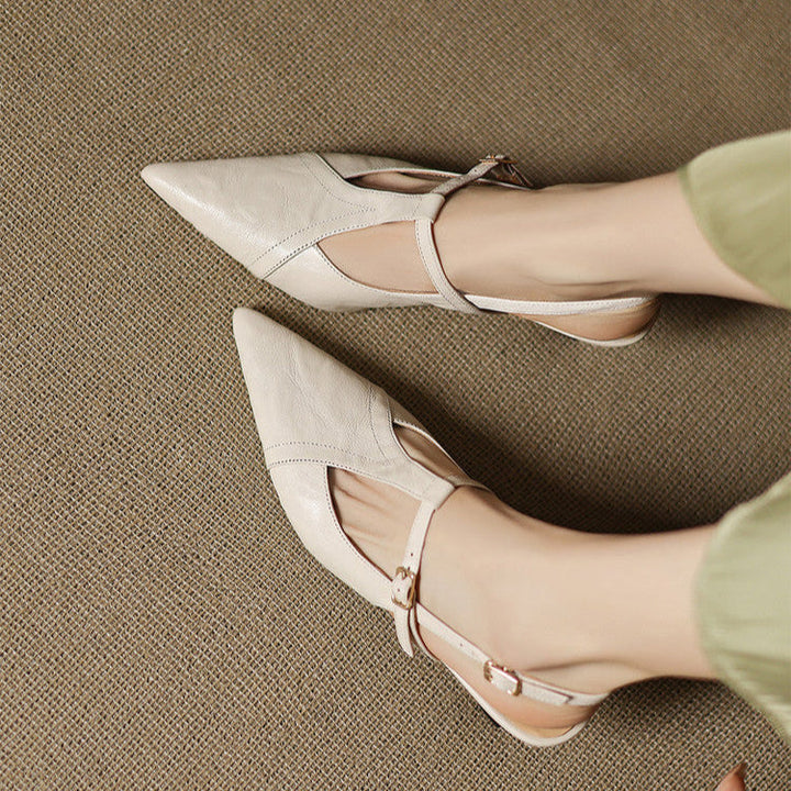 Noir Genuine Leather Heels  Liora Lane Boutique