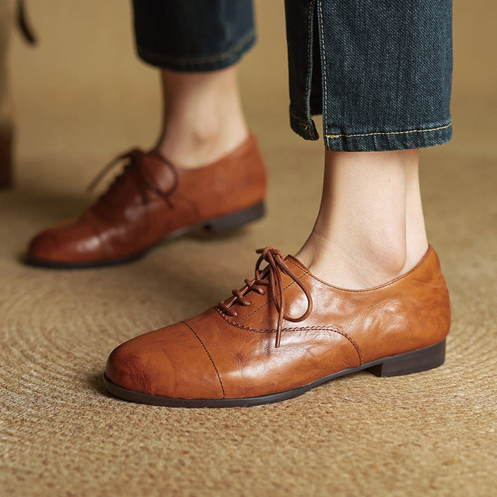 Delyra Genuine Leather Shoes  Liora Lane Boutique