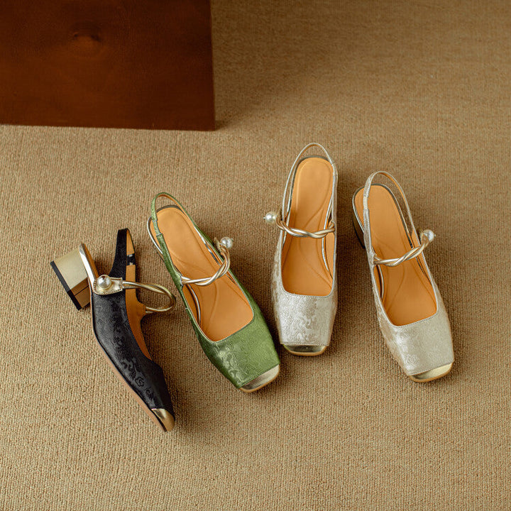 Galene Leather Heels  Liora Lane Boutique