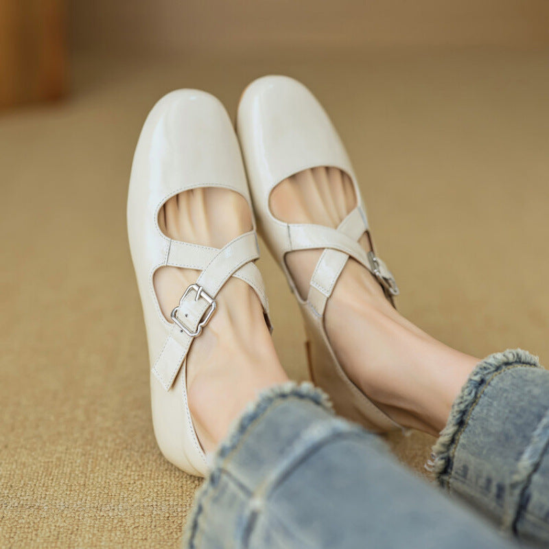 Nyra Genuine Leather Shoes  Liora Lane Boutique