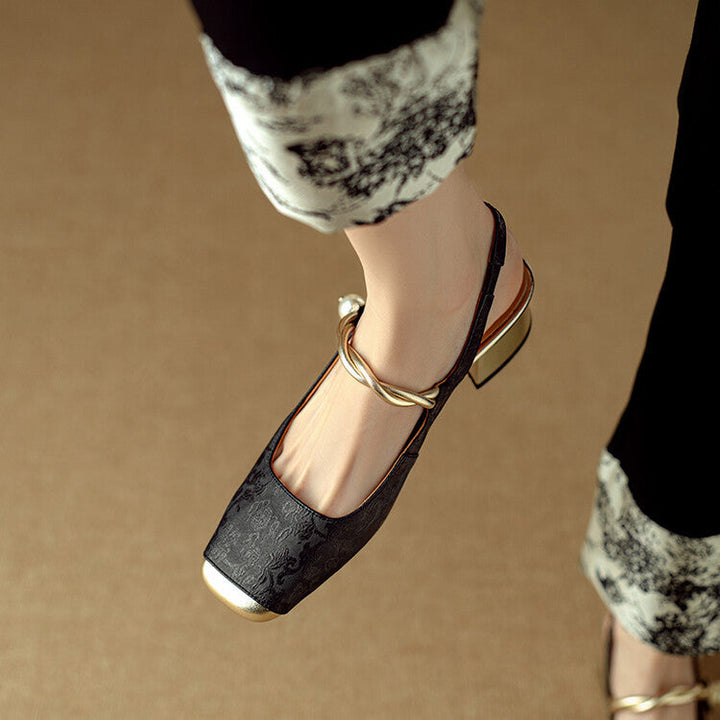 Galene Leather Heels  Liora Lane Boutique