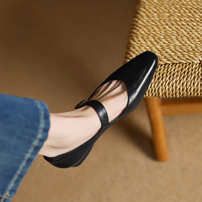 Maira Genuine Leather Heels  Liora Lane Boutique