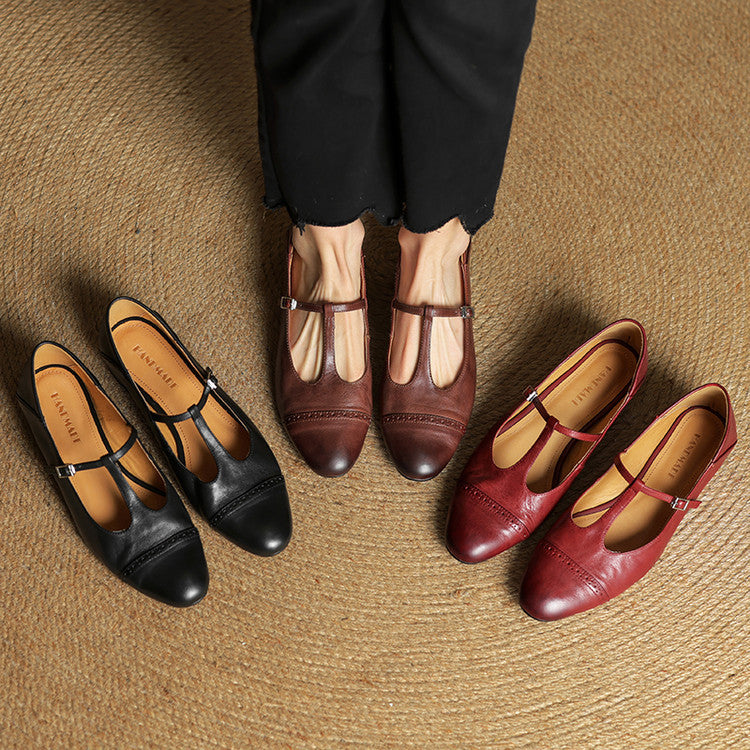 Graneth Genuine Leather Flats  Liora Lane Boutique