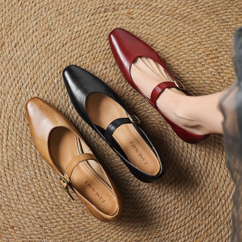 Maira Genuine Leather Heels  Liora Lane Boutique