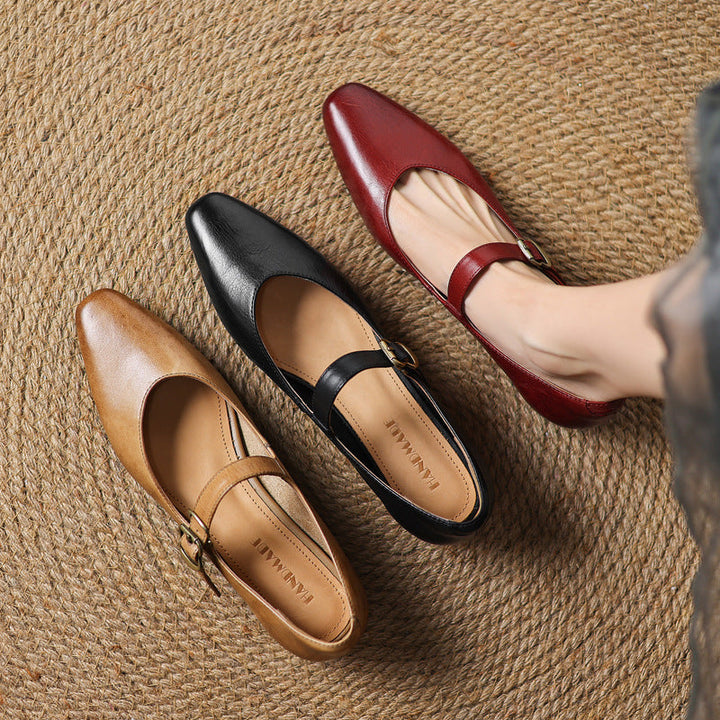 Maira Genuine Leather Heels  Liora Lane Boutique