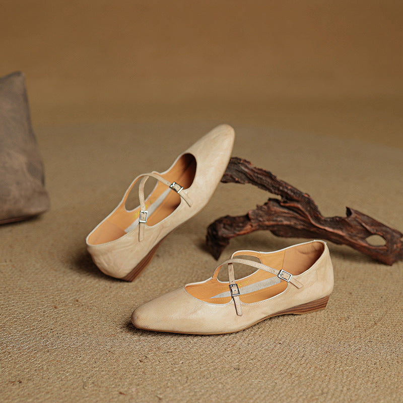 Eclan Genuine Leather Flats  Liora Lane Boutique