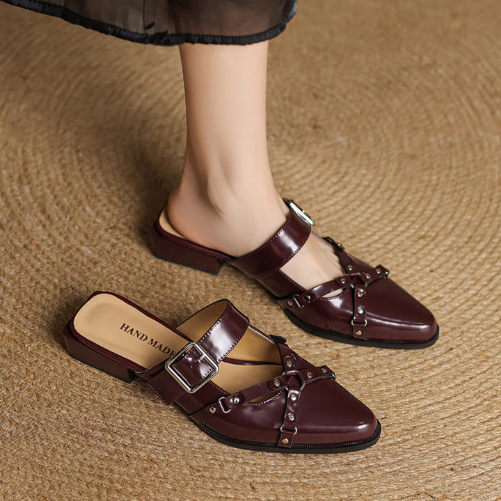 Renly Genuine Leather Slingbacks  Liora Lane Boutique