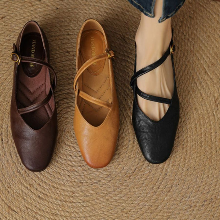 Norie Genuine Leather Flats  Liora Lane Boutique