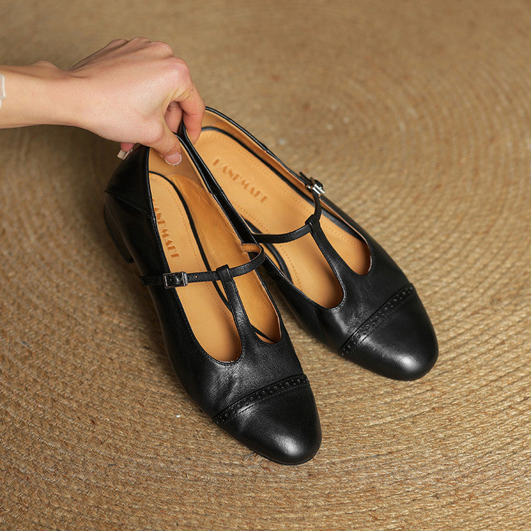 Graneth Genuine Leather Flats  Liora Lane Boutique