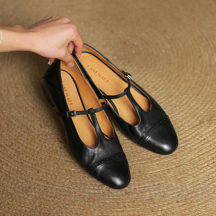 Graneth Genuine Leather Flats  Liora Lane Boutique