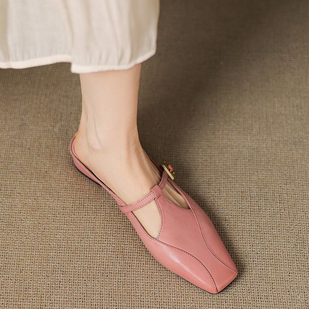 Keva Genuine Leather Mules  Liora Lane Boutique