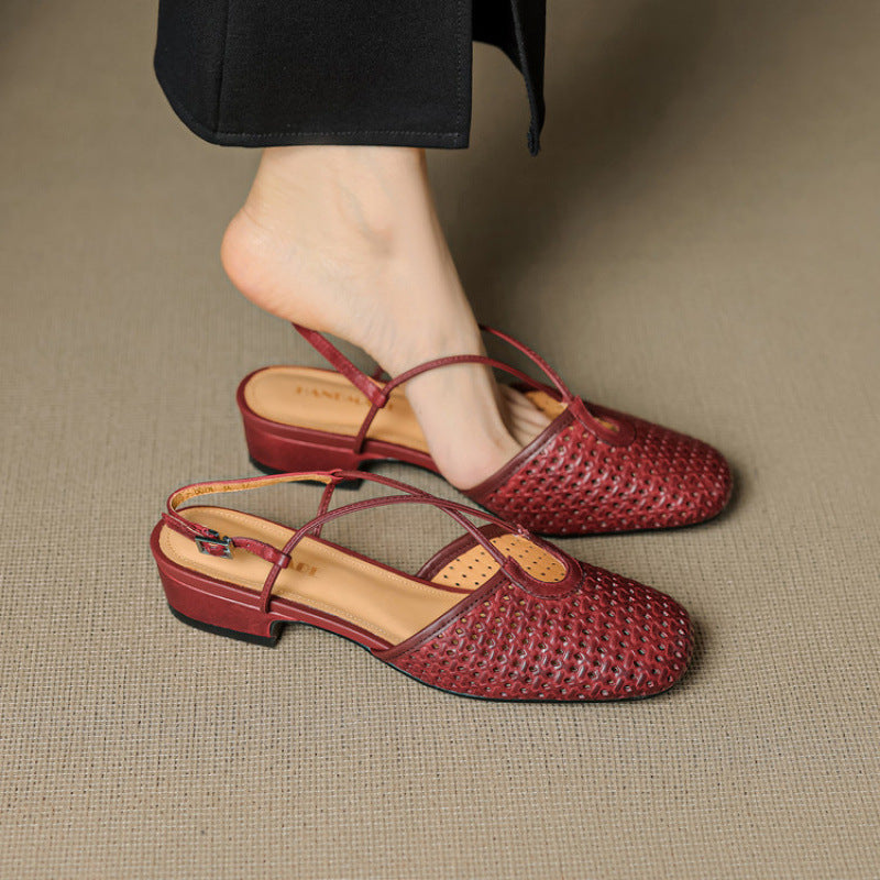 Opal Genuine Leather Slingbacks  Liora Lane Boutique