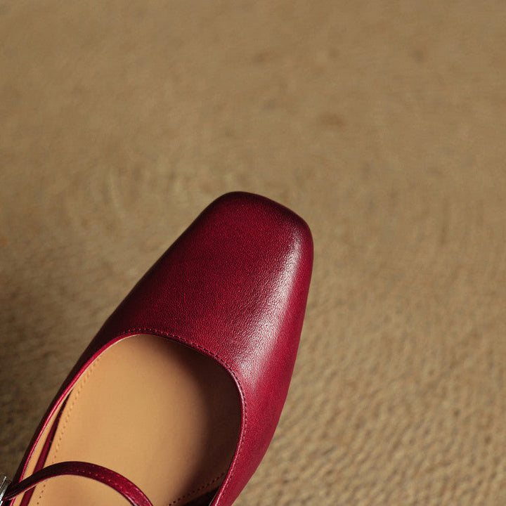 Esmer Genuine Leather Mules  Liora Lane Boutique